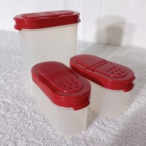 Vintage Tupperware Red Modular Mates Spice It Containers 6pcs